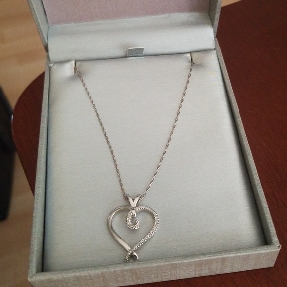 Diamond Heart Shaped Necklace - Picture 1 of 2